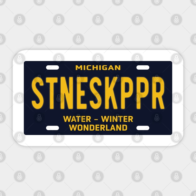 Stone Skipping License Plate Sticker by Stone Skipping